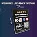 Review Stand for Google with Social Media Sign – Multi-Link Review & Follow us on Instagram, Facebook & More, Reusable NFC Tap or QR Scan – No App, No Fees – Easy Setup, Works with All Smartphones