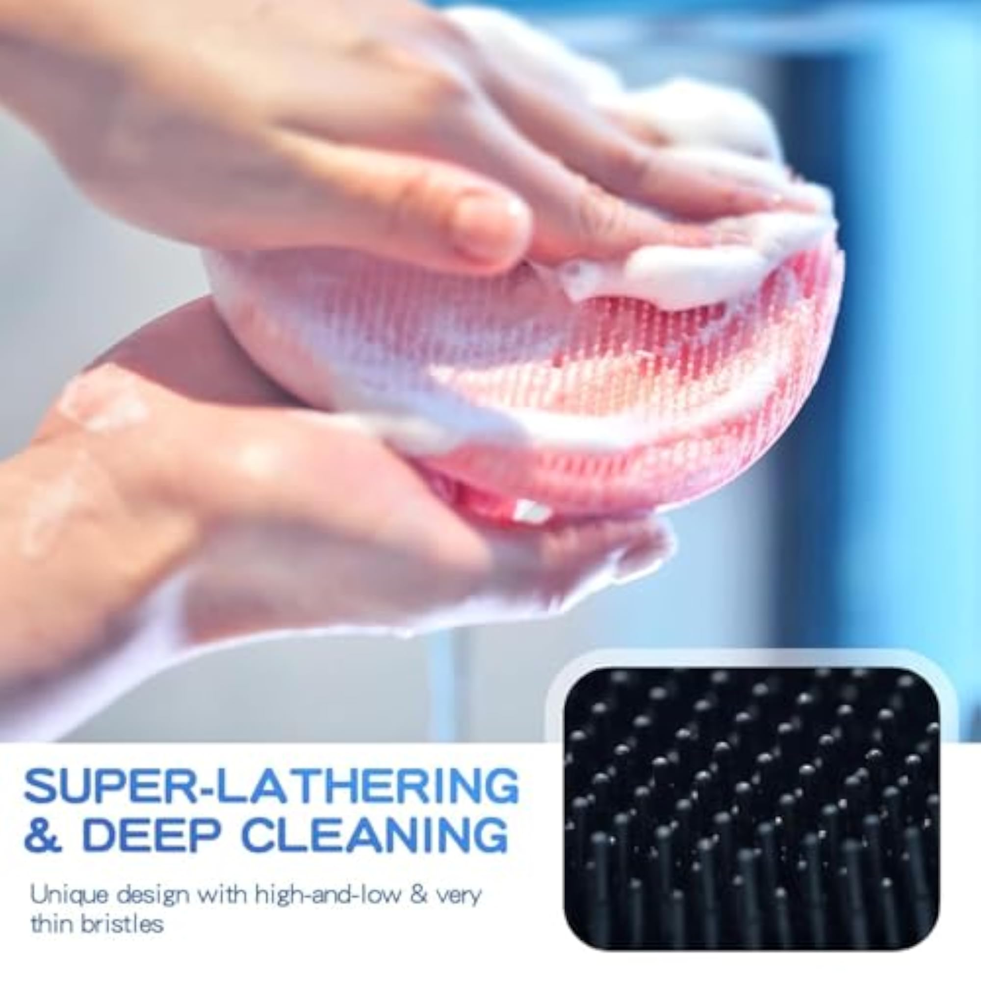 Silicone Body Scrubber for Bathing, Duo Set