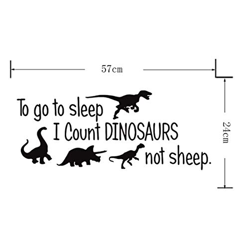 Vinilo Decorativo Pared Dinosaurios Negro 57x24 cm miniatura 2