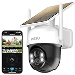 aosu 2K Camera Surveillance WiFi Exterieure sans Fil Camera Solaire WiFi Exterieur, 3MP 360°Panoramique PTZ, Suivi Automatique, Vision Vocturne, Alarme Lumineuse et Sonore, Audio Bidirectionnel