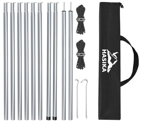 Hasika Camping Tent Pole Repair Kit Including Ropes Stakes Adjustable from 30