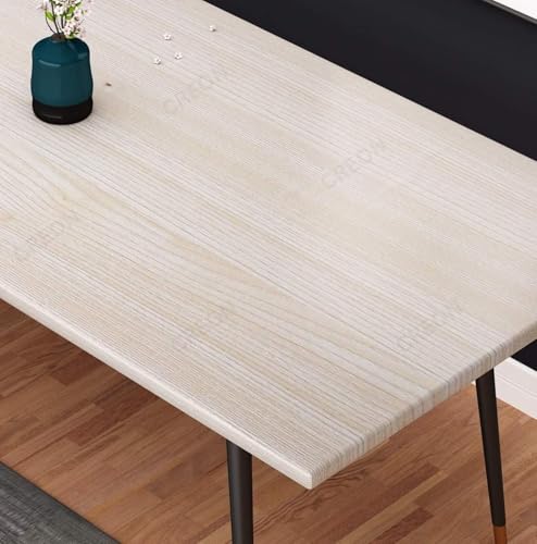 Image of CREON Beige Wood Grain Contact Paper Self Adhesive No Bubbles Removable Peel and Stick Wallpaper Wood Look Countertop Cover Waterproof Cabinet Vinyl Wrap for Table Drawer (Oak Wood, 12X60 in)