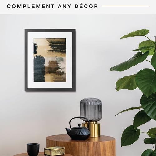 MCS Studio Gallery 16x20 Matted Poster Frame with 12x16 Picture Display, Black Woodgrain Vertical & Horizontal Wall Hanging Large Picture Frame for Photos, Posters & Art Prints (1-Pack)