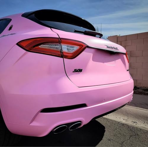 Image of WALLMATE Satin Light Pink Car Sticker Self Adhesive Bubble Free Vinyl Wrap for Car, Scooty, Cycle, Bike and Other Vihicle Interior & Exterior Decoration (Bubblgum Pink, 20X84 in)