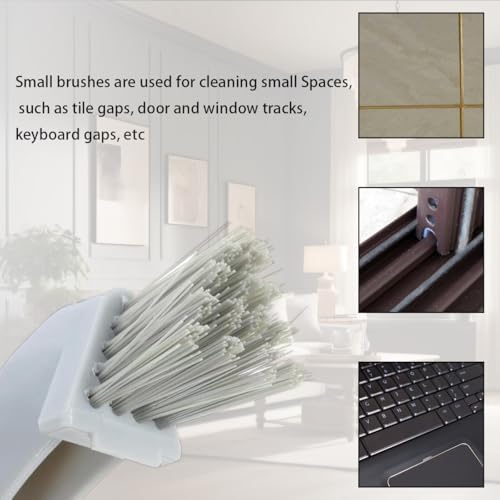 Image of Detachable Cleaning Brush Handheld Brush Gap Brush Stiff Heavy-Duty Scrub Brush for Tile,Carpet,Bathroom Tubs,Grout,Blinds,Carpet,Shoes,Kitchen Sink (Cream)