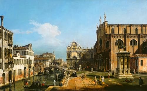Art tableau le Campo Di Paolo Venise affiche impression Bernardo Bellotto déco 60x90cm