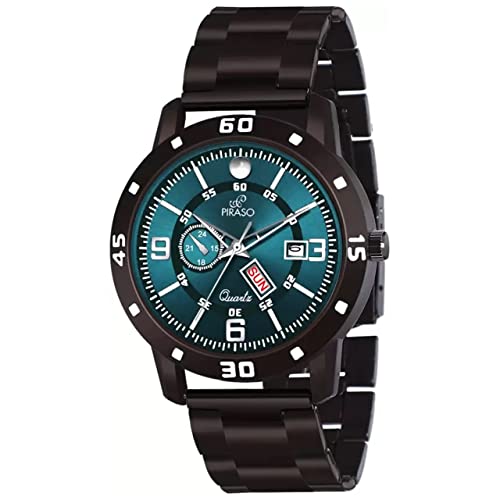 Image of PIRASO Analog Day and Date Working Display MESH Strap Watch for Men & Boys