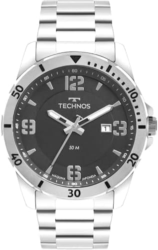 Relógio Masculino Technos Analógico Prata Militar 2115MYN/1A Cale...