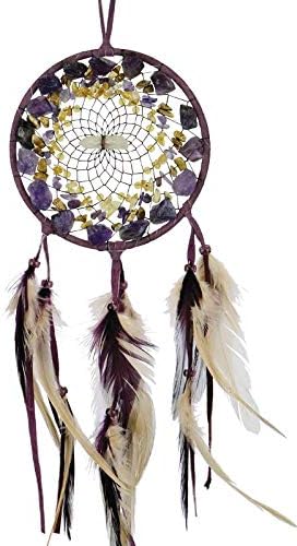 Monague Vision Seeker Cluster Dream Catcher with Amethyst, Jasper, Citrine and Turquoise Stones