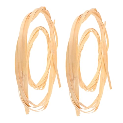 STOBAZA 4pcs Bamboo Weaving Strips Bamboo Material Basket Craft Supplies for Flower Arrangements Wedding Decorations for Weaving Making Projects Accessories