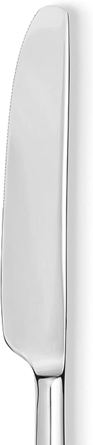 Alessi "Nuovo Milano" 9-Inch Table Knife Monoblock, Set of 6,White