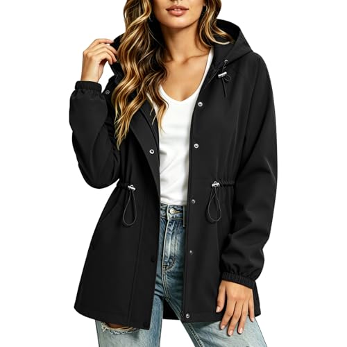 Chaqueta impermeable mujer cortavientos senderismo casual duradera exteriores