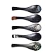 UPKOCH Juego de 5 cucharas japonesas para sopa, estilo retro, de cerámica, para sopa, raciones asiáticas chinas, pasta, cubertería