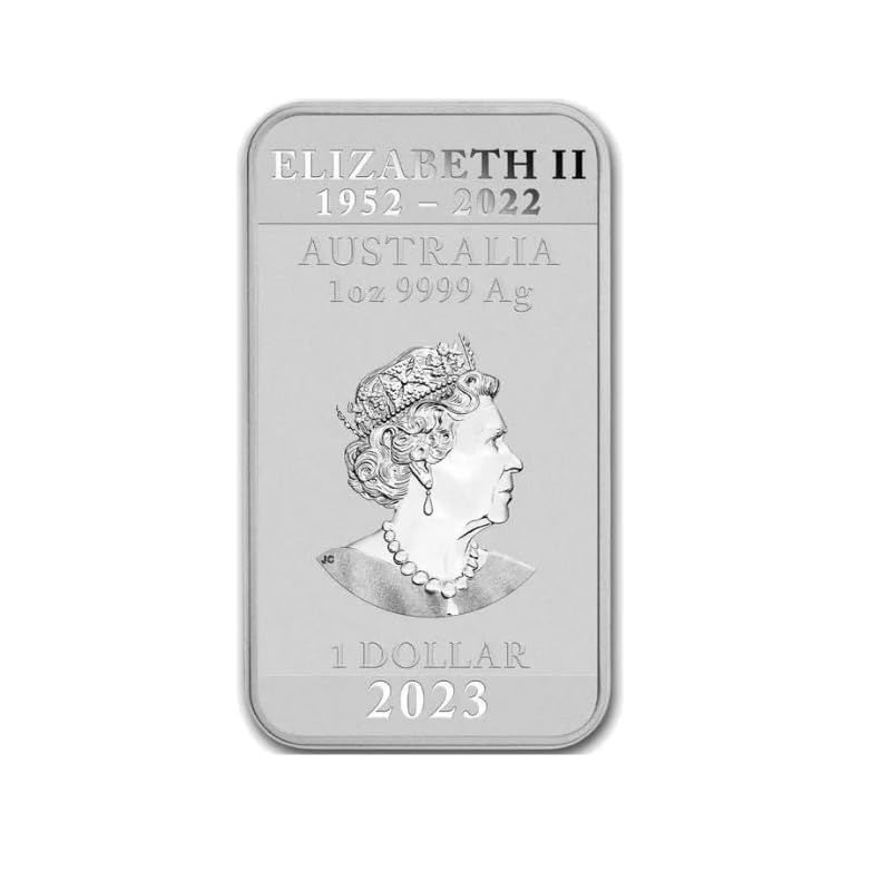 Generisch Pièce rectangulaire en argent 999,9/1000 31,1 g Motif dragon 2023 Argenté