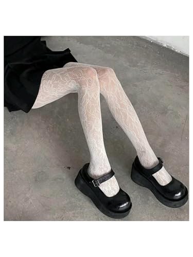 Image of SHENHE Women's Patterned Fishnet Tights High Waist Pantyhose Floral Stockings