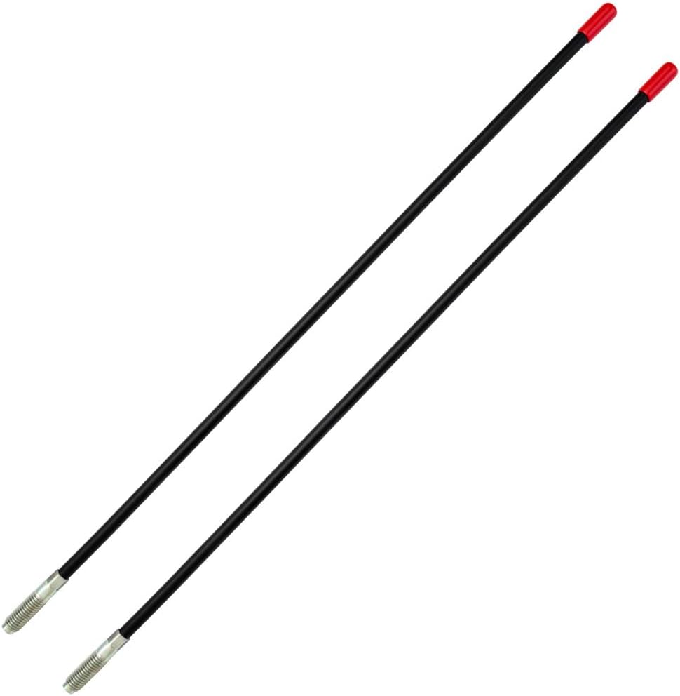 TUSK Snow Plow Blade Markers 24" inch High Visibility Poles Universal Design Fits Most Plows