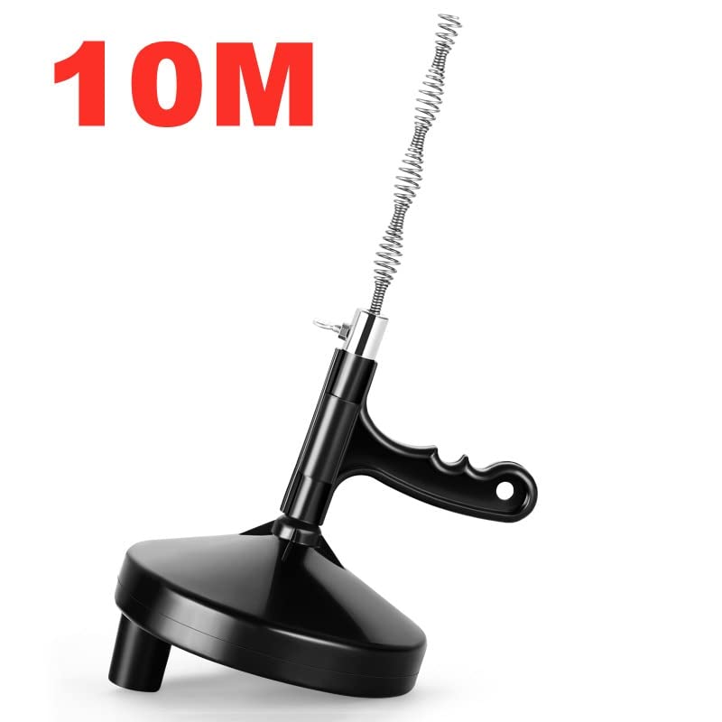 Cocina Inodoro Alcantarillado Bloqueo Herramienta de Mano Tubería Draga Drenajes Dragado Taladro Extensible 10 Metros Color Negro Perfection