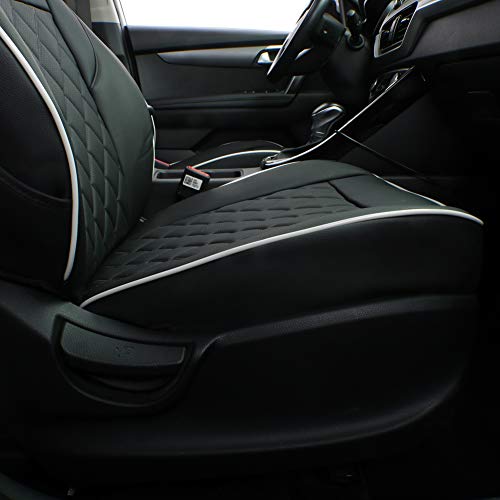 EKR Custom Fit Sportage Car Seat Covers for Select KIA Sportage 2017 2018 2019 2020 2021 2022 - Leatherette(Black)