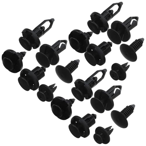 Clips de nylon negro para parachoques: kit de 200 piezas para reparaciones de bricolaje automotriz