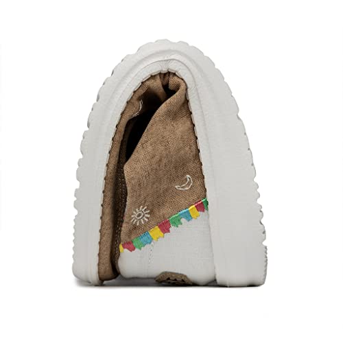 Image of HEYDUDE Women's Wendy Boho Slip On Shoe, Sand Size 8 | Lightweight Casual Loafer with Memory Foam Insole