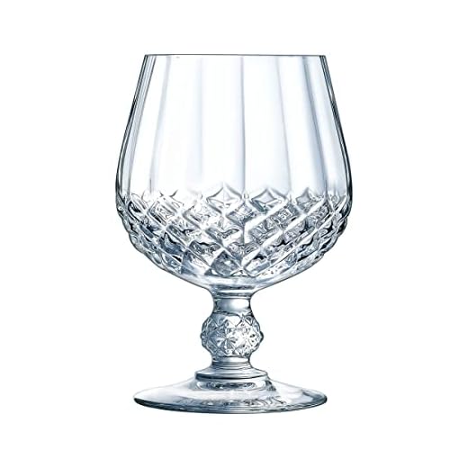 Eclat Cristal D'Arques Longchamp Brandy Glass, Crystal, 32 cl, Pack of 6