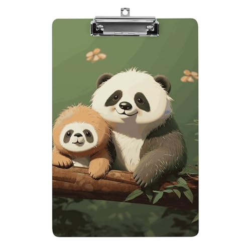 Porte-bloc paresseux et panda en acrylique premium et métal robuste