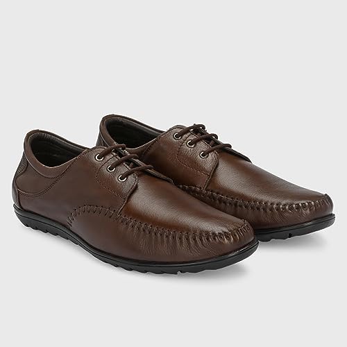 Image of Blue Leather by Centrino Genuine Leather Men Formal Shoe | Cushioned Insole | Stylish lace up | Durable & Leather Crafted | Elegant Premium Leather | Perfect Office Wear & Formal Dress for Men (3921)