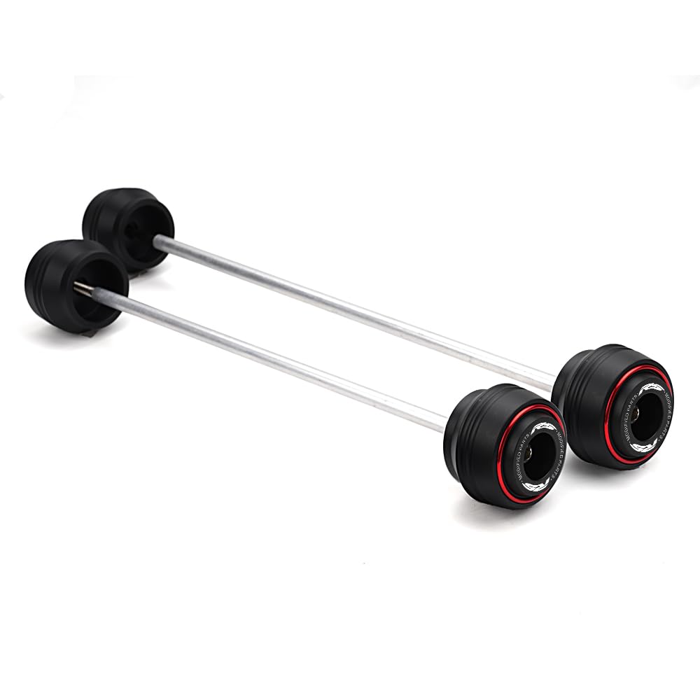 Adatto per RS660 RS457 RSV4 Factory 2020-2023 2024 2025 Accessori Moto Posteriore Assale Anteriore Forcella, Cuscinetti di protezione per Forcella RS 660 457 V4 Protezione per Ruota (Rosso)