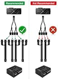 Fasgear Przedłużacz 12VHPWR: 16-pinowy (12+4) męski na 4x8 (6+2) pinowy kabel przedłużający 12V-2x6, 40 cm kabel PCI-e 5.0 kompatybilny z GPU GeForce RTX 3090Ti 4080 4090 4070ti 5090(czarny)