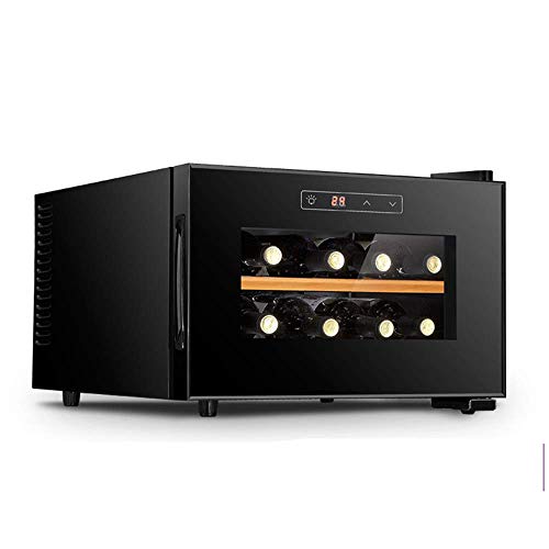 Weinkühlschrank - Kleiner Weinkühlschrank, Kühler 8 Flaschen, Touch, 39 Db in Betrieb, Glastür, Einstellung von 51 bis 64 Grad; F, Elektrischer