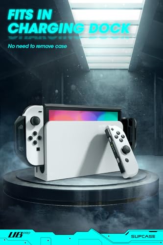 Image of SUPCASE Unicorn Beetle Pro Series Case for Nintendo Switch OLED Model (2021), Dockable Rugged Protective Case (FrostBlack)