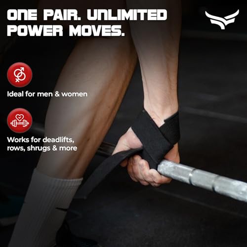Image of Xtrim Weight Lifting Straps & Wrist Support for Men & Women, Heavy-Duty Deadlift Straps for Superior Grip, Soft-Padded, Anti-Slip Gym Wrist Wraps for Weightlifting, Strength Training & Powerlifting