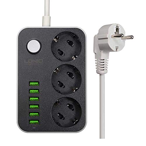 Beaums Tira de la Potencia LDNIO USB 6 USB 5V 3.1A Outlets Puerto del Cargador del Adaptador del zócalo de energía zócalo de la extensión