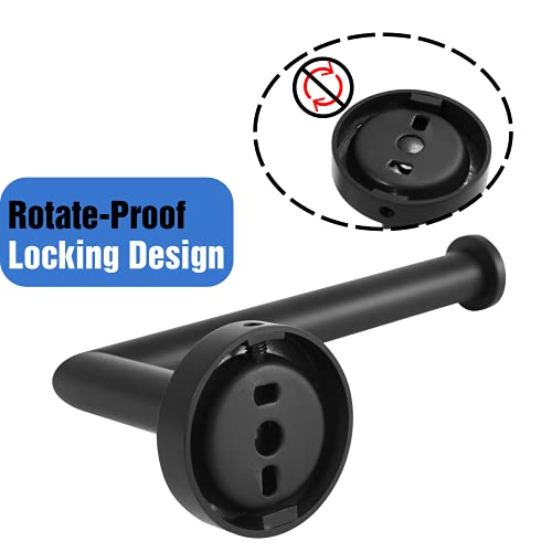 Hitslam Black Toilet Paper Holder Wall Mount Sus 304 Stainless Steel Matte Black Toilet Roll Holder Waterproof Rotateproof Toilet Tissue Holder For Bathroom #TOP2