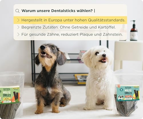 Wolf Belly - Dental Sticks Hund Getreidefrei (28 Stück) 93% Pute & Minze | Zahnpflege & Frischer Atem | Beruhigend & Beschäftigend | Leckerer Fleischgeschmack | Proteinreich - Made in Europe