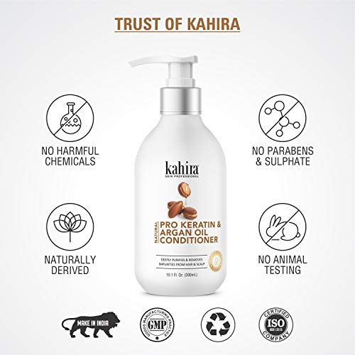 Image of Natural Pro Keratin & Argan Oil Conditioner | Deeply Purifies & Removes Impurities | Dermatologically Tested | 300ml (10.1 Fl. Oz.)