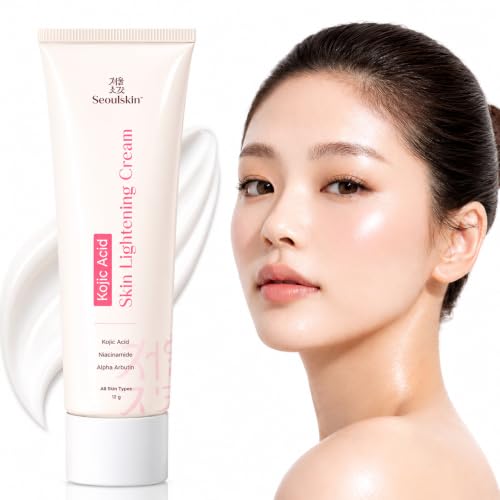 Image of Seoulskin Kojic Acid Skin Lightening Cream with Kojic Acid, Niacinamide & Alpha Arbutin |Moisturizer | Skin Brightening | For Glowing Skin | Treats Dark Spots & Pigmentation | Tan Removal | For Men & Women