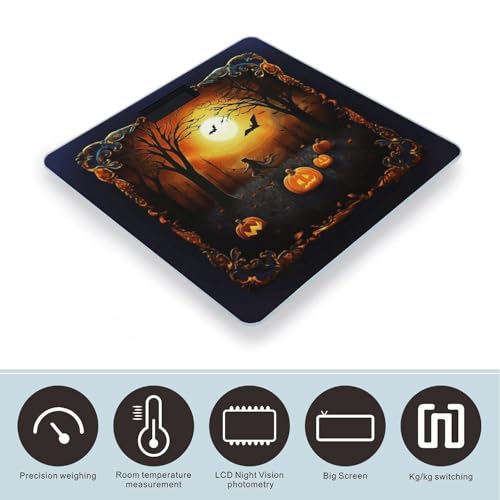 Balanza digital de baño con vidrio templado y pantalla LCD miniatura 3