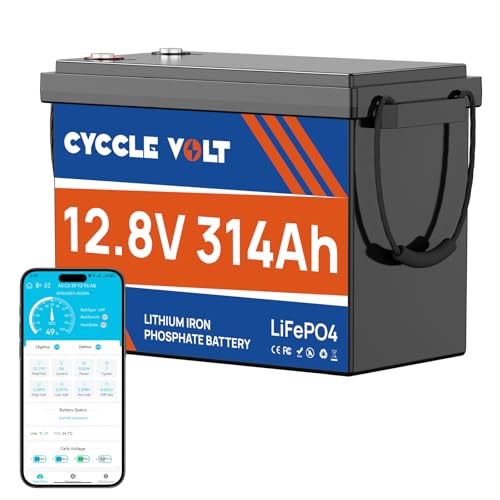 Image of Mini 12V 300Ah (314Ah) LiFePO4 Battery with 200A Bluetooth BMS, 4019Wh, Low Temp Cut-Off, 12V Lithium Battery, 15000+ Cycles, Perfect for RV, Trolling Motors, Boat, Solar Off Grid