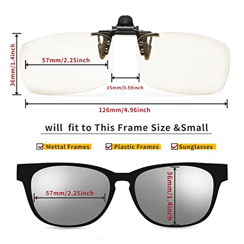 Eyeoomu Reading Glasses Clip On Magnifiers For Eyeglasses And Flip Up Blue Light Blocking Ultra-Light Glasses For Women Men (Transparent, 2.0X) #TOP1