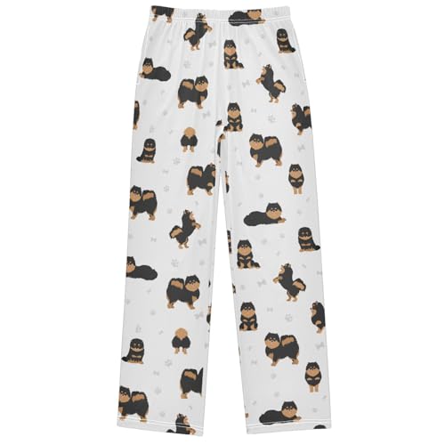 Boy's Pants Adorable German Spitz Dog Jogger Pants Elastic Waist Long Bottoms Trousers with Pockets 6-14 Years