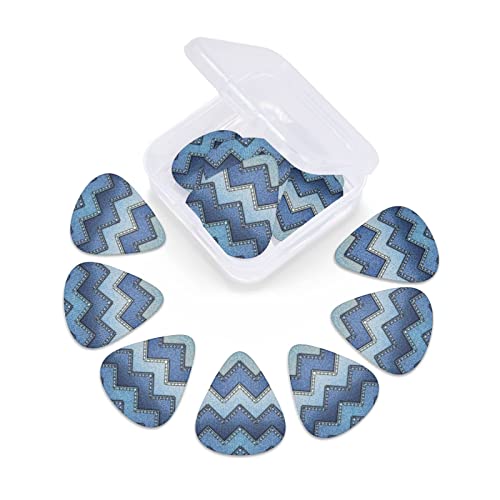 Pack de 12 médiators en denim bleu dégradé pour guitare électrique Guitare acoustique Diverses guitares - Les Beatles, Paul McCartney, John Lennon, RIngo Starr, George Harrison Pack de 12 médiators en denim bleu dégradé pour guitare électrique Guitare acoustique Diverses guitares – Image 6