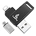 Produktbild Looffy USB Stick 32GB für iPhone Speicher Stick iOS USB Flash Drive 3.0 Speichererweiterung für iPhone iPad Android MacBook Handy iPod Tablet Computer 4 in 1