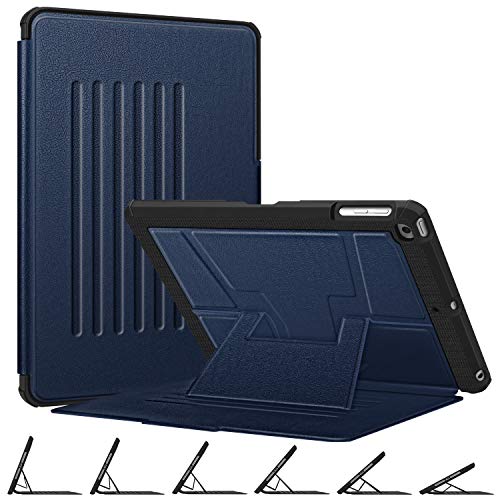 Fintie Magnetic Stand Case for iPad 6th / 5th Generation - [Multiple Secure Angles] Shockproof Rugged Soft TPU Back Cover for iPad 9.7 2018 2017 / iPad Air 2 / iPad Air, Auto Wake/Sleep, Navy