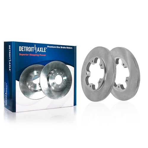 Image of Detroit Axle - Rear Brake Kits for 2015-2021 Ford Transit-150 2015-2020 Transit-250 2015-2019 Transit-350, Disc Brake Rotors Ceramic Brake Pads 2016 2017 2108 Replacement