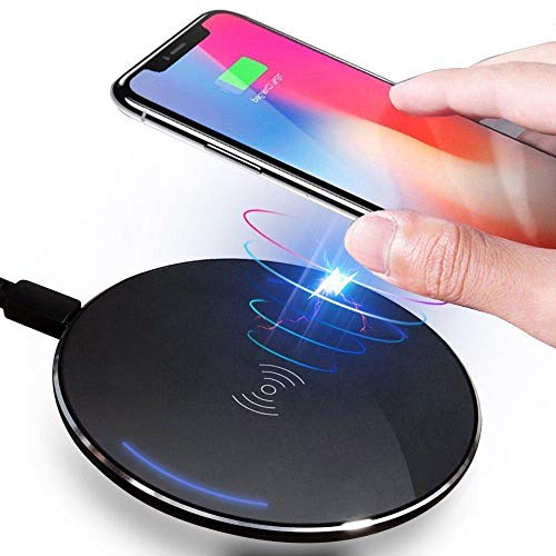 Kurami Qi Certified 5W Wireless Charger Pad Compatible iPhone 11, 11 Pro, 11 Pro Max, Xs Max, XS, XR, X, 8, 8 Plus,Airpods Pro,2, Galaxy S10 S9 S8, Note 10 Note 9 Note 8 (No AC Adapter)