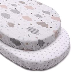 Easy Cubre Colchón PEKITAS Sábana 75x33cm / 72X33cm Ajustable para Colchón Capazo/Carro/Cochecito de bebé para Niños y Niñas con Elástico Se Adapta a Julius Zöllner, Träumeland, Alvi, FabiMax