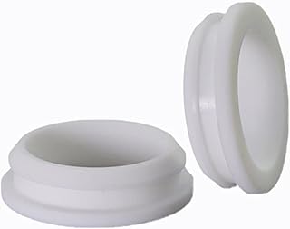 Seal Washer 4.5-30mm Inner Diameter Silicone Rubber Grommet Plugs Bung with Snap-on, Threading Coil Round Hollow Cable Wiring Protect Bush Gasket Lip (Color : White, Size : 24mm (Hole19)-2Pcs)