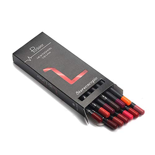 PEPECARE Matita per fodera labbra 12 colori Matte Mist Waterproof Long Lasting Lipstick Lip Liner Set