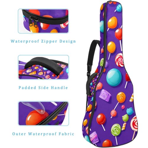 Housse guitare acoustique 40-41 pouces étanche violette - 4